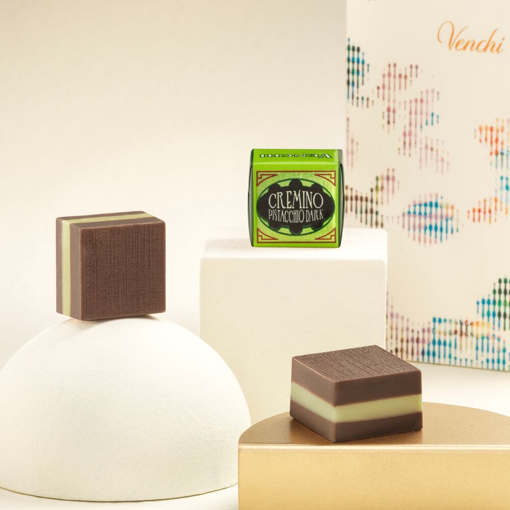 NEW｜開心果克米諾黑巧克力骰100g - Venchi Taiwan