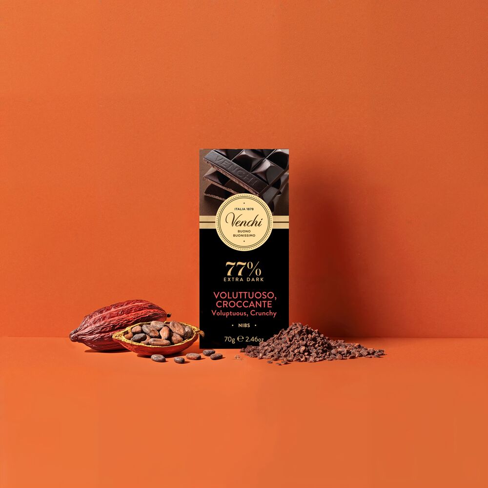 77%可可碎黑巧克力片- Venchi Taiwan