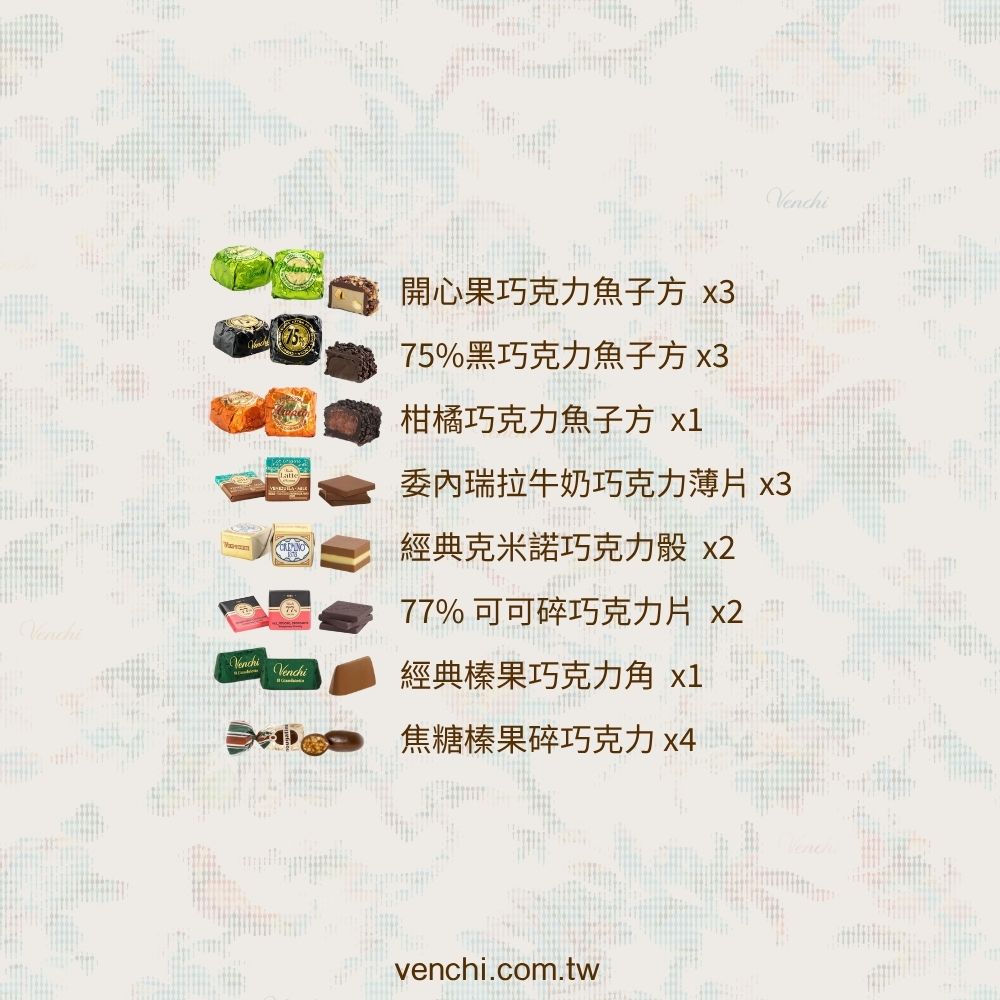 2026 春季花卉小圓形-精選巧克力 19入