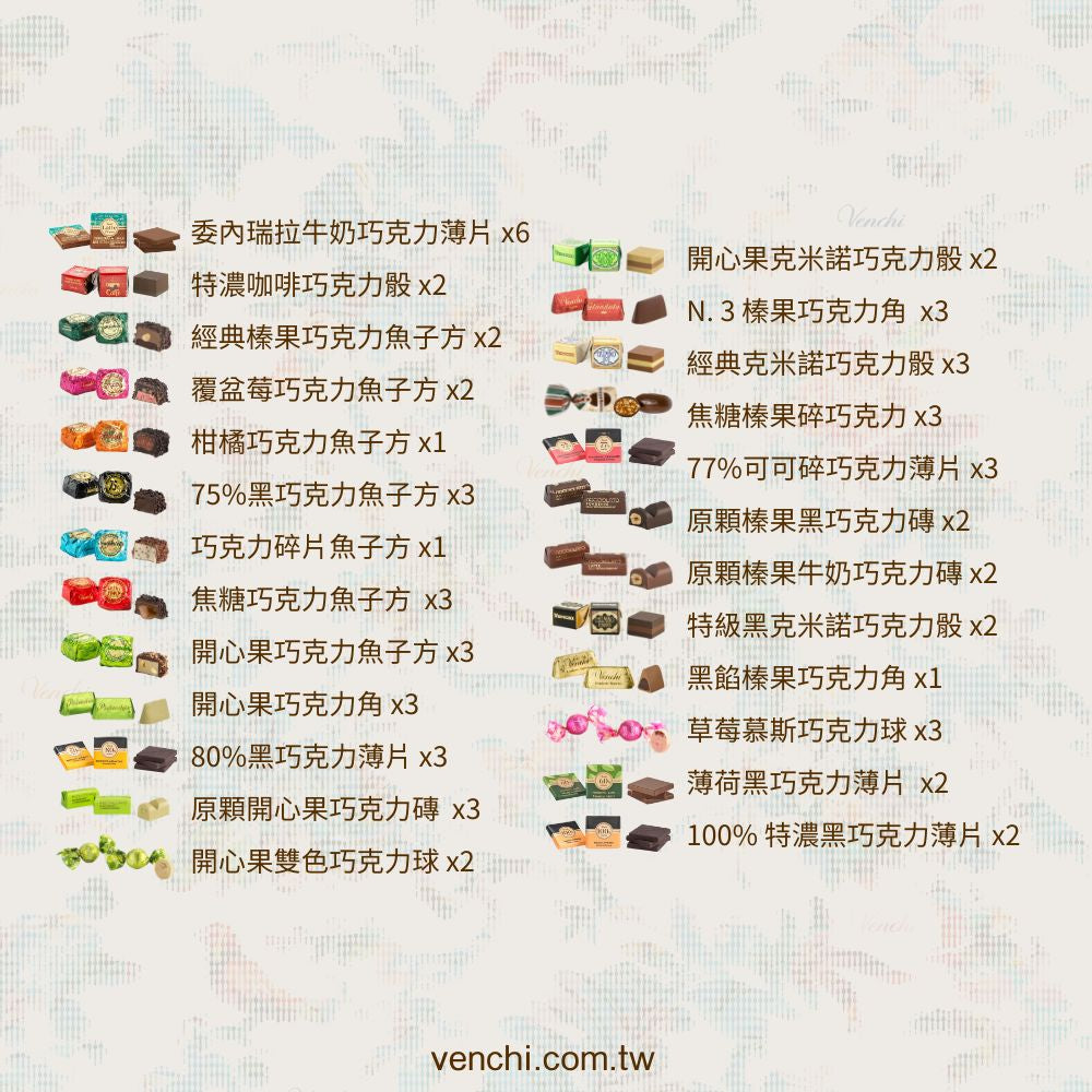 默勒奇境大圓型-精選巧克力 62入