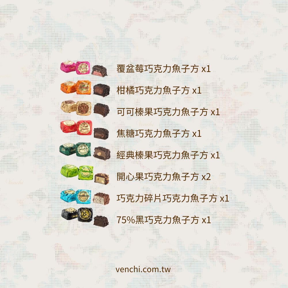 默勒奇境｜巧克力魚子方 9入