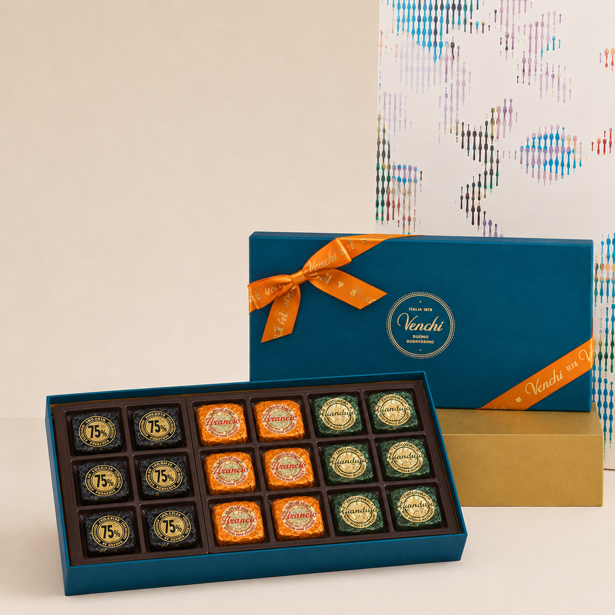 台灣限定 CHOCOLATE SHOP会場限定 父親節限定｜默勒奇境經典魚子方18入- Venchi Taiwan