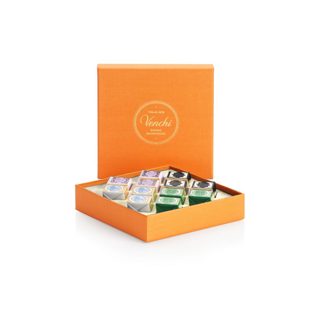 巴洛克橘色方形克米諾禮盒 (12入裝)