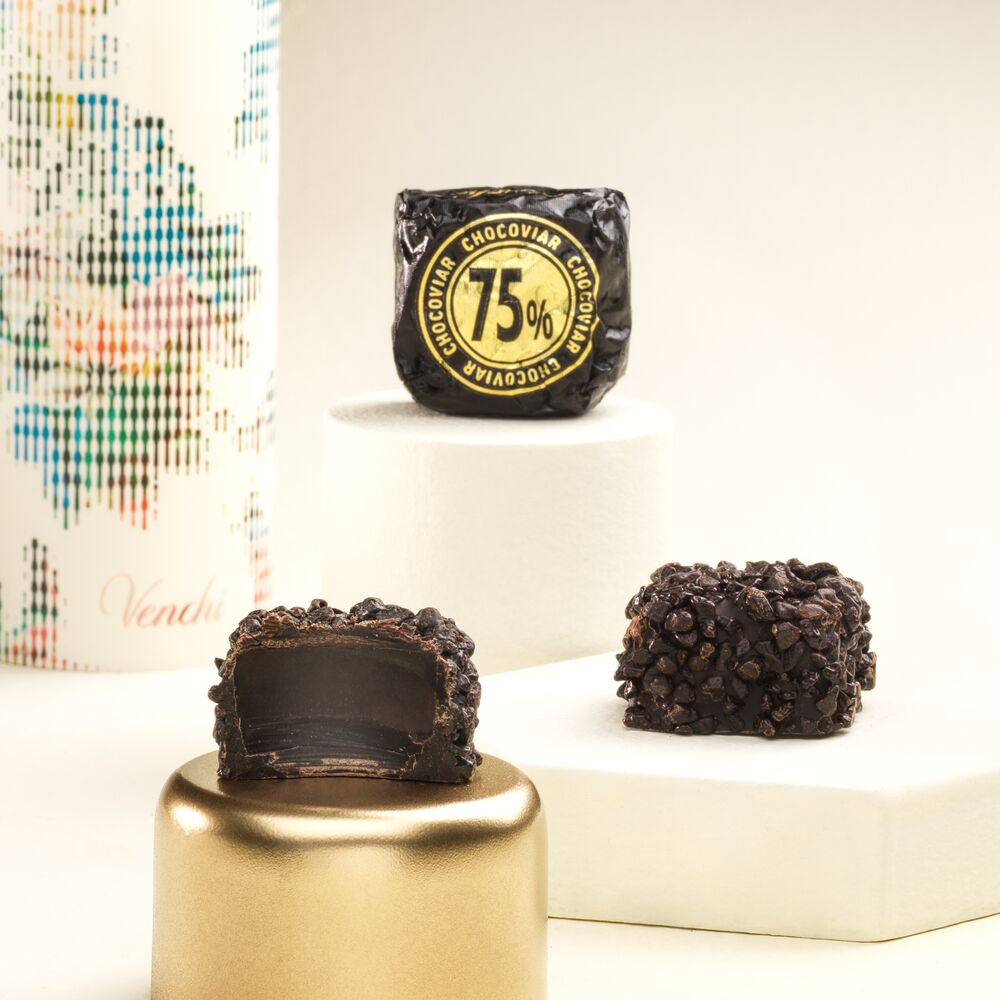 75%黑巧克力魚子方 100g