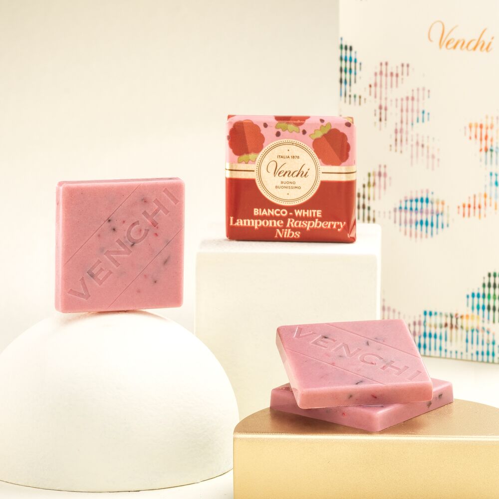 覆盆莓白巧克力薄片 100g